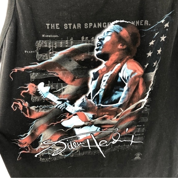Liquid Blue Jimi Hendrix Tank Top Womens XL Star Spangled Banner 2013 Band Rock - Picture 2 of 8